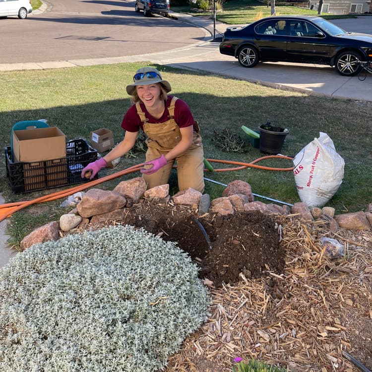 Picture of me gardening